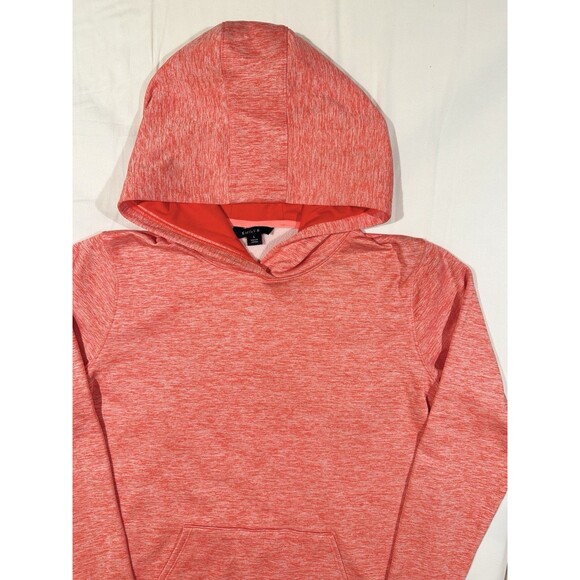 Emily B Fleece Lined Hoodie Hooded Sweatshirt Women L Coral Orange Soft Cozy EUC - Picture 4 of 15